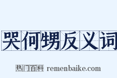 哭何甥反义词是什么意思的图片